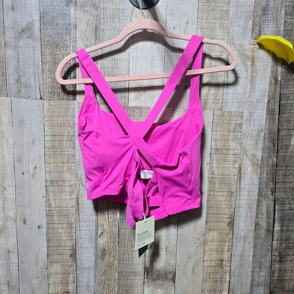 Halara SoftlyZero Airy Backless Sports Bra XL NWT Fuschia Fedora Gym Workout - Picture 3 of 7